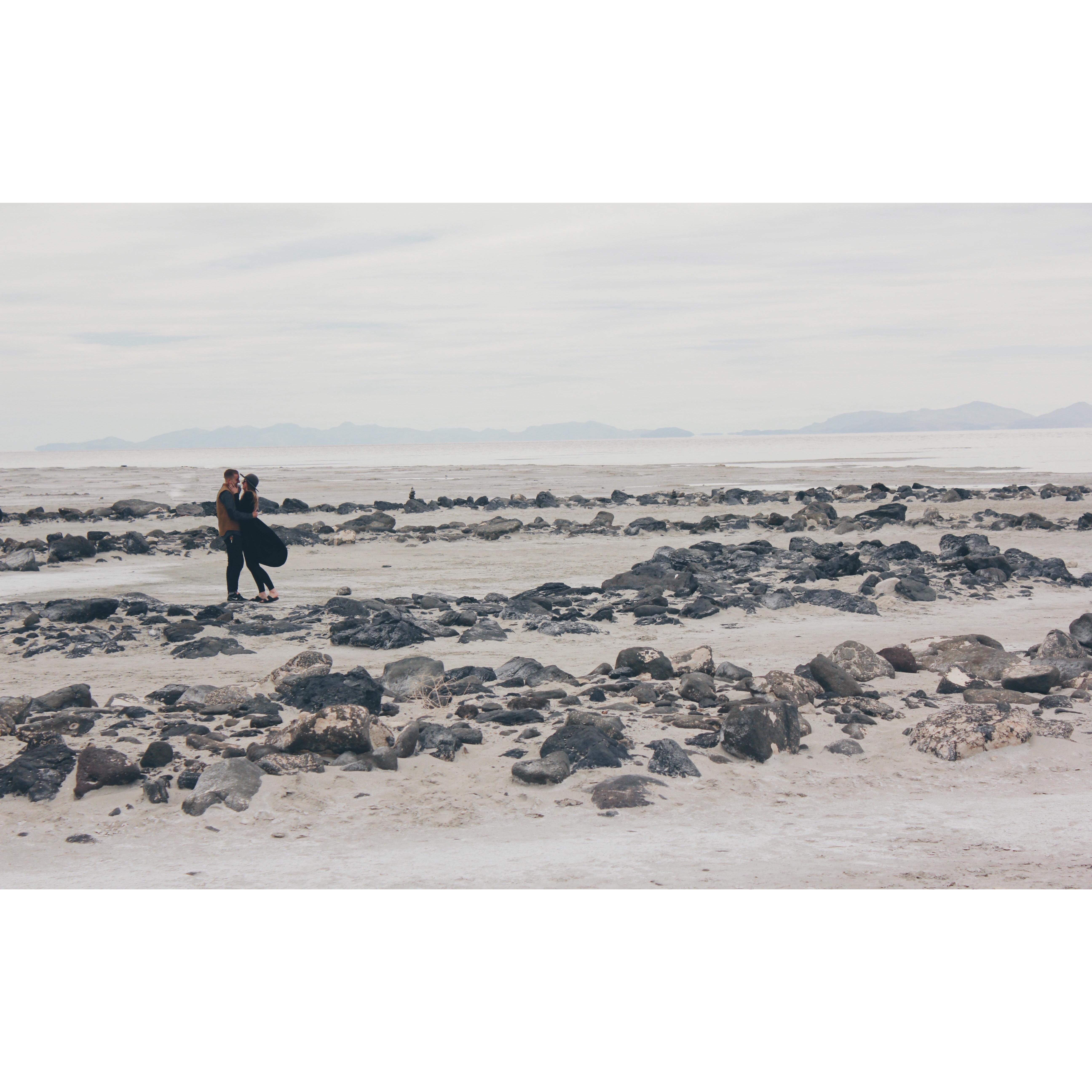 at the Spiral Jetty, UT for a moment that would change our lives forever