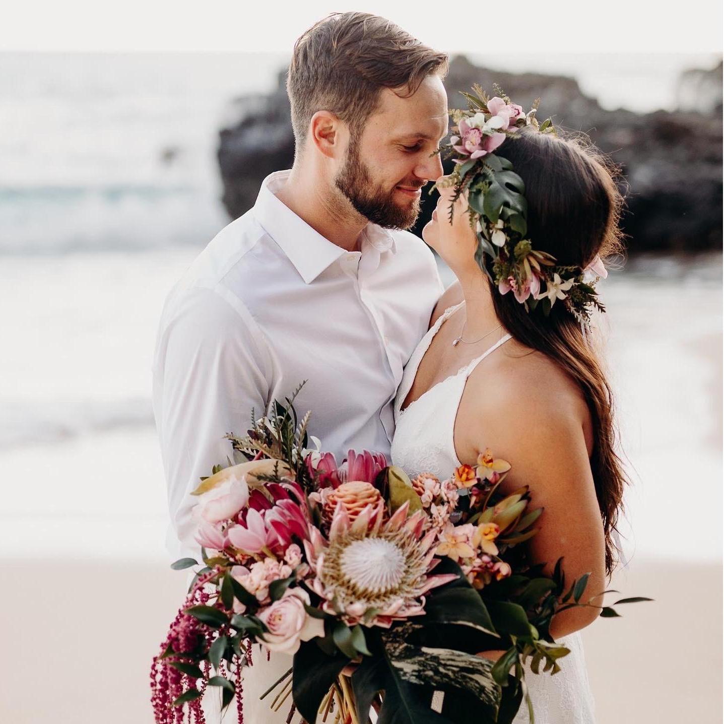 March 2022 - Makapu'u Beach, Hawai'i. Carla & Patrick got eloped/married at Makapu'u Beach in Waimanalo! It was the perfect day :)