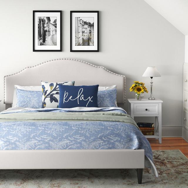 Abbigail Upholstered Low Profile Platform Bed