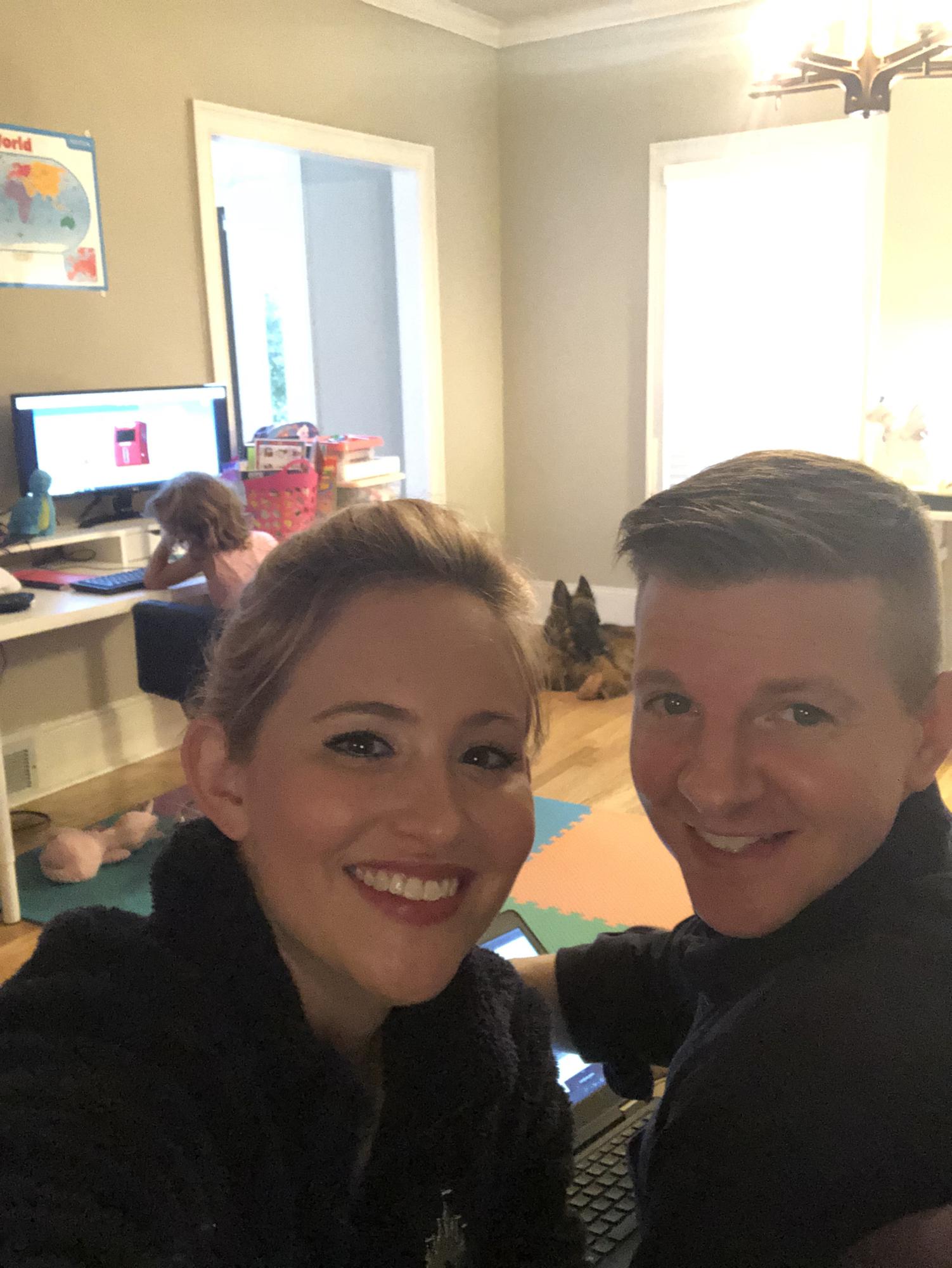 August 17, 2020: John came down to GA for Keira’s first day of virtual Kindergarten!
