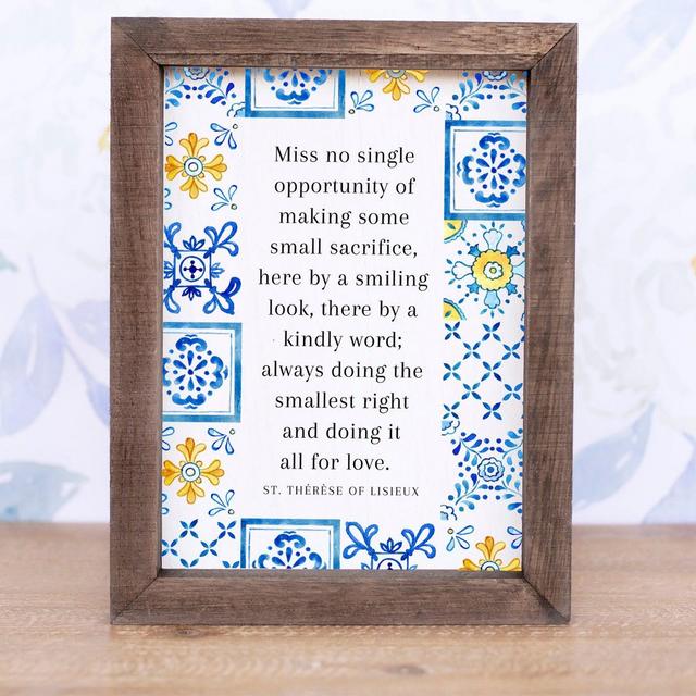St. Thérèse of Lisieux Quote, Spring Print, Mediterranean Print, Housewarming Gift, Catholic Home Decor, Saint Quote