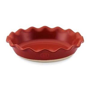 Emile Henry Ruffled Pie Dish, Burgundy