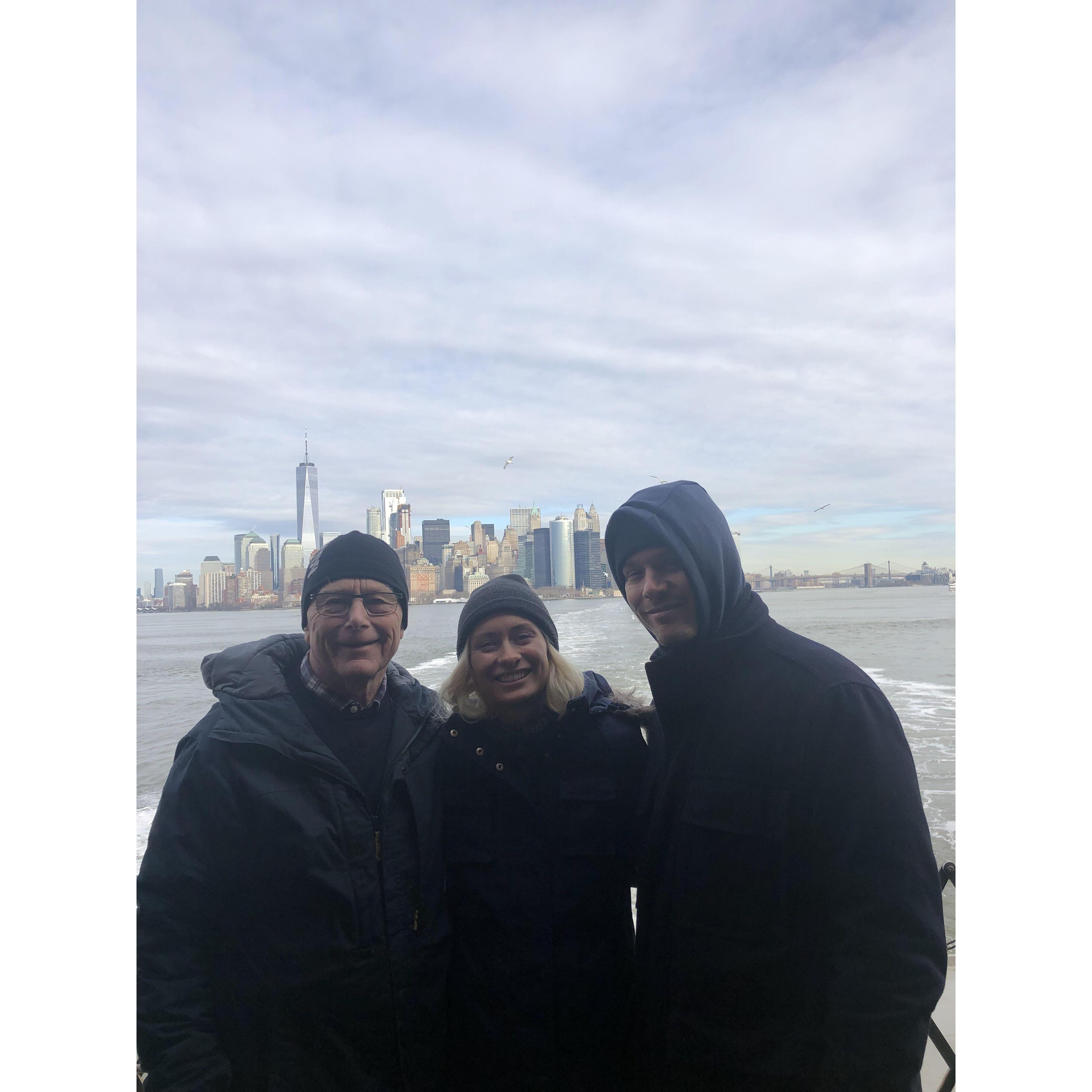Staten Island Ferry with Grandfather Jan.