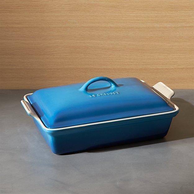 Le Creuset ® Heritage Covered Rectangle Marseille Blue Baking Dish