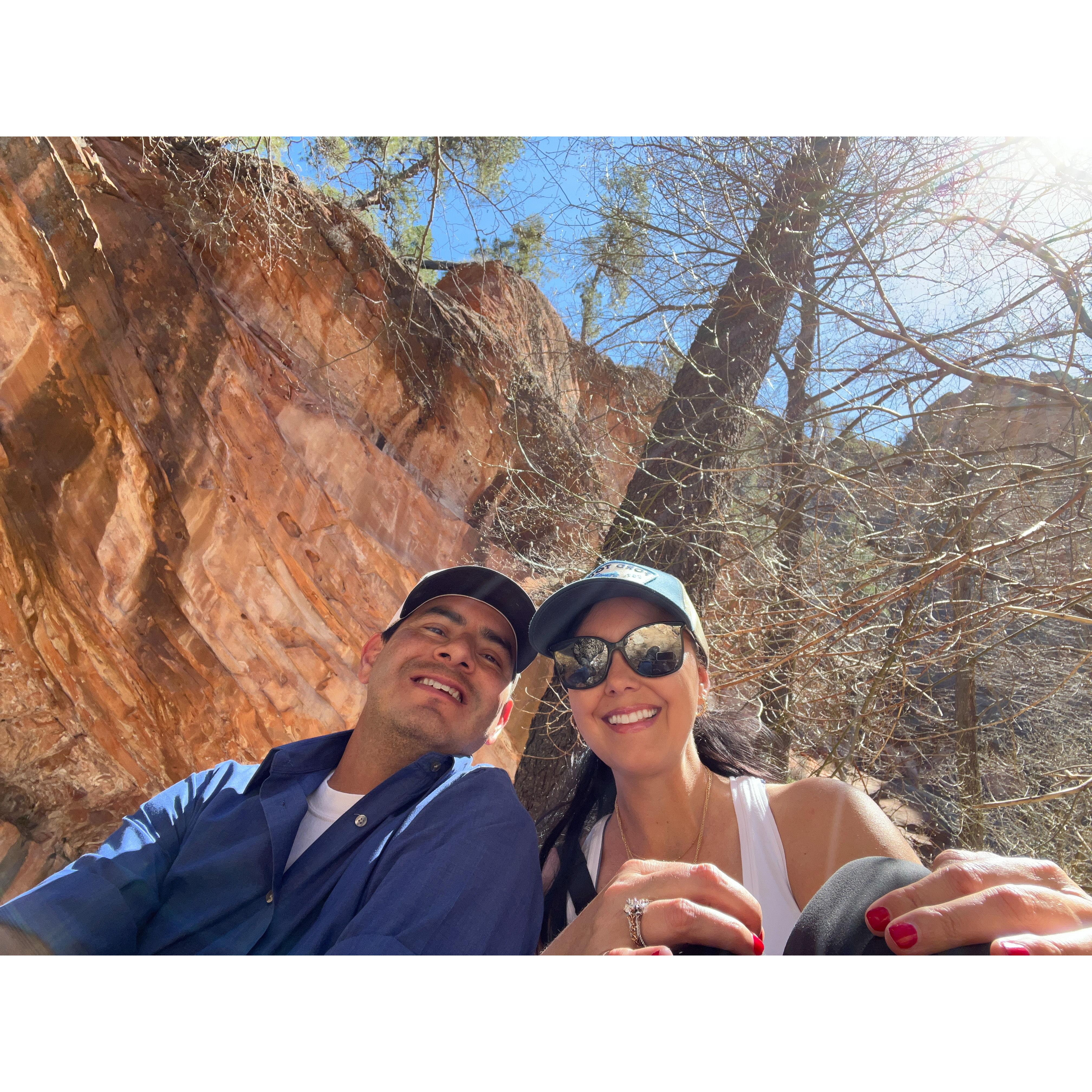 First overnight trip in Sedona! Look at the ring shine!