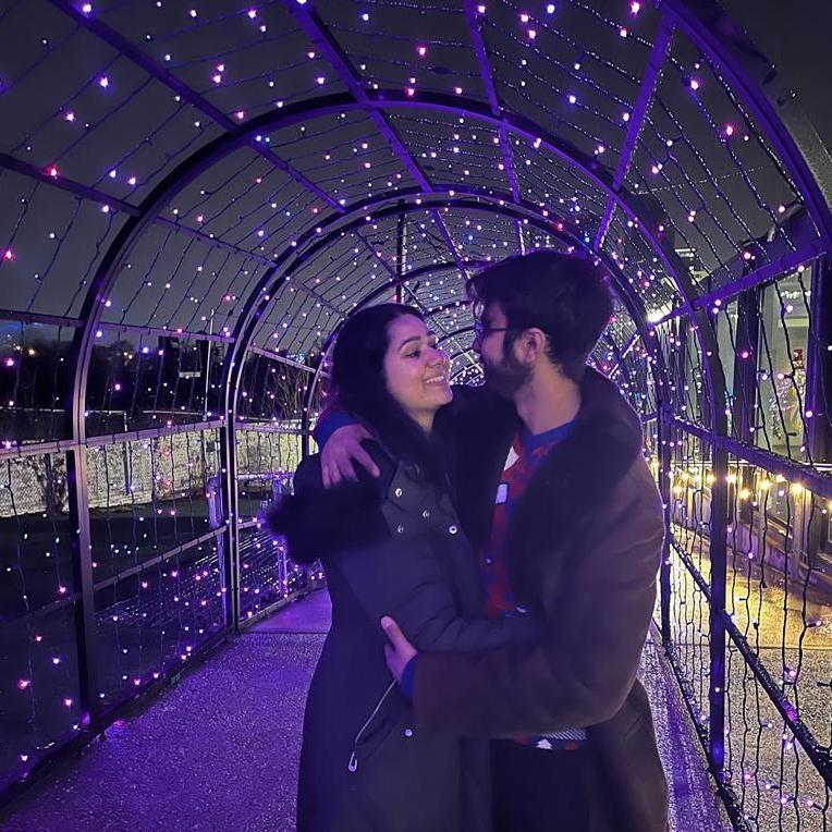 Under the lights, in a winter wonderland, making our own kind of magic