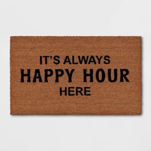 1'6"x2'6" It's Always Happy Hour Here Doormat Black - Threshold™