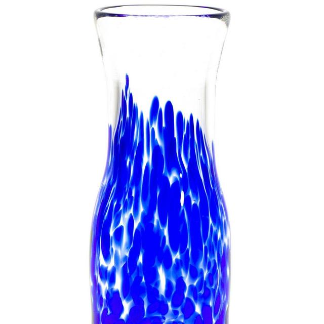 Royal Blue Transparent Spotted Carafe