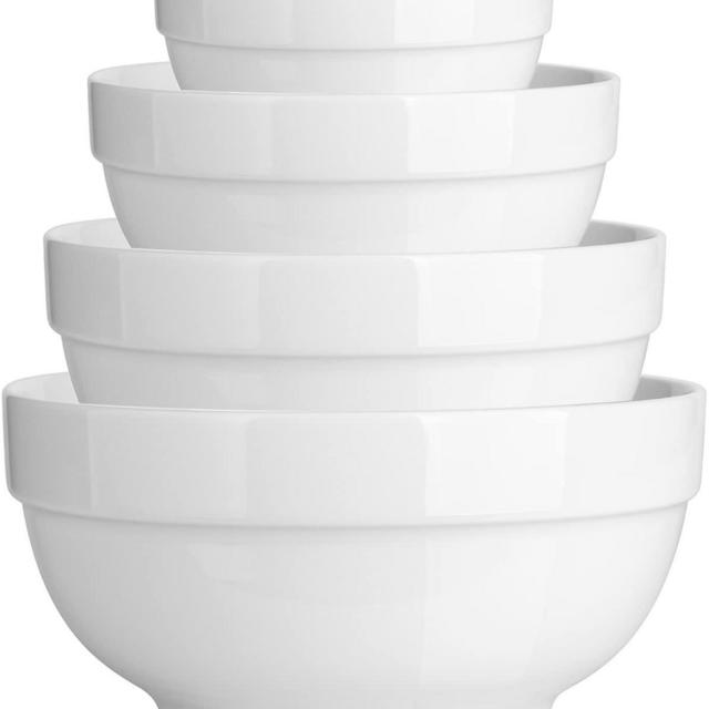 Dowan 4 Pieces Porcelain Mixing Bowl Set