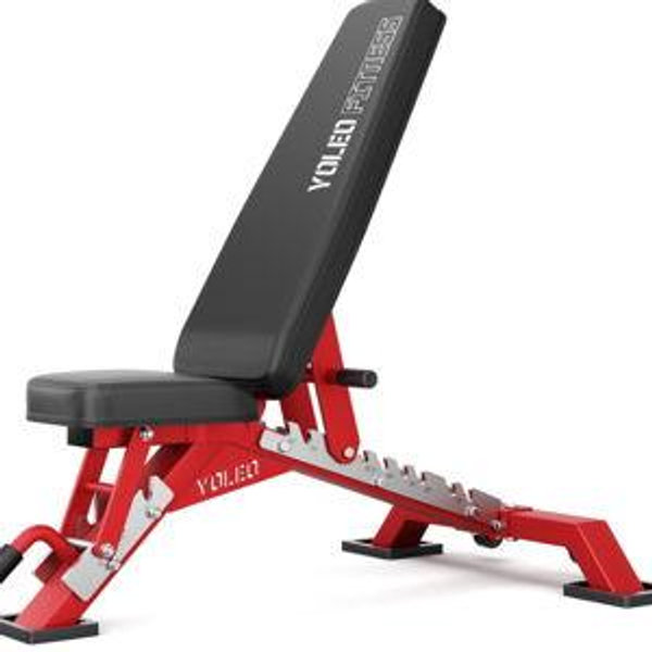 YOLEO Commercial Adjustable Weight Bench - MAX 2315LBS Heavy Duty Workout Bench for Home Gym, Flat/Incline/Decline Bench Press 2.4" Thick Pad (6-Step Assembly)