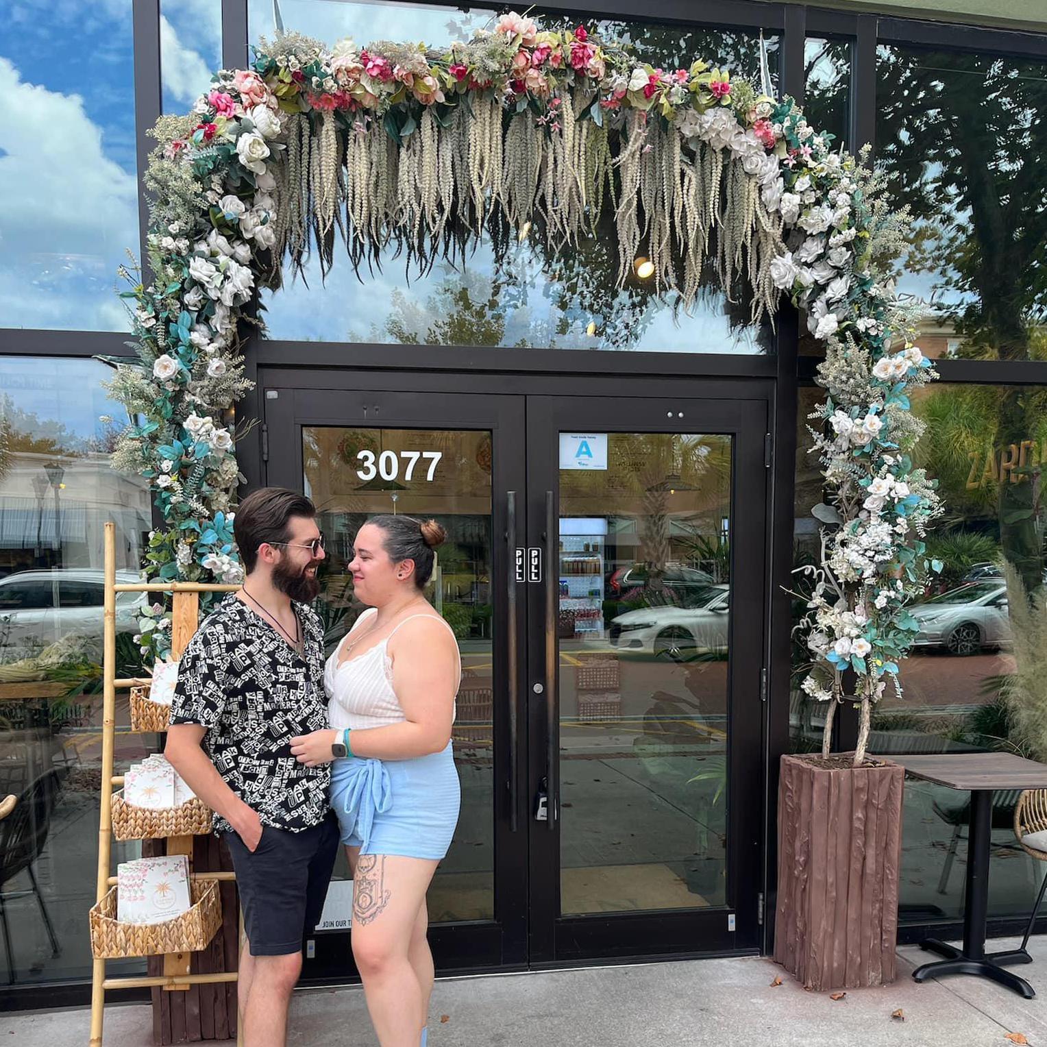 This was a good photo op moment in SC. I just thought we looked cute.