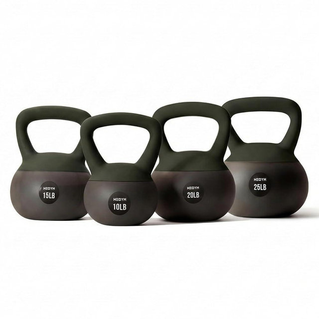 WeGym Soft Kettlebells with Cushioned Impact-Resistant Base and Anti-Slip, Wide-Grip Handle for Home Workouts, Weightlifting, and Full Body Strength Training