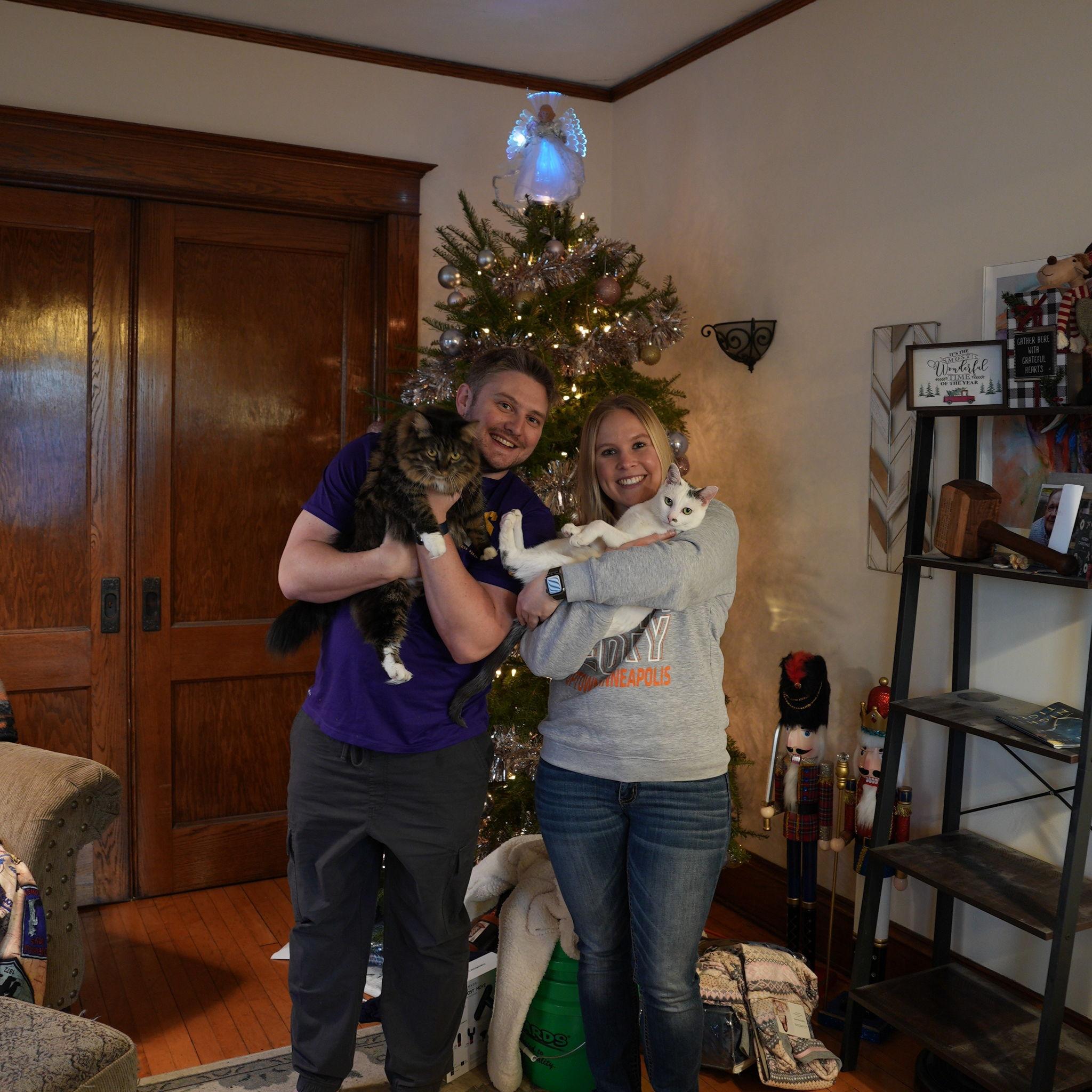 Our last Christmas in our apartment! We loved that place.