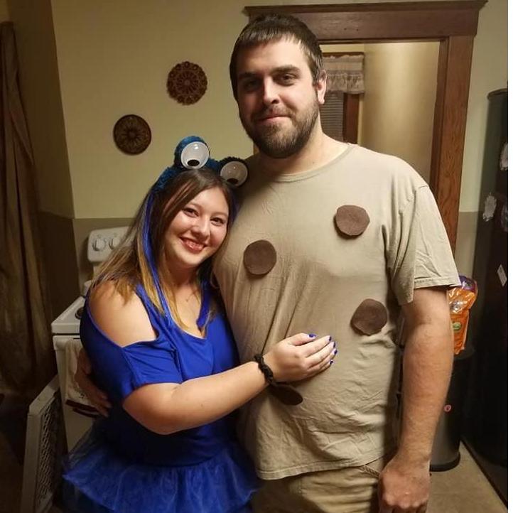 Cookie monster and cookie for halloween because we are that cute