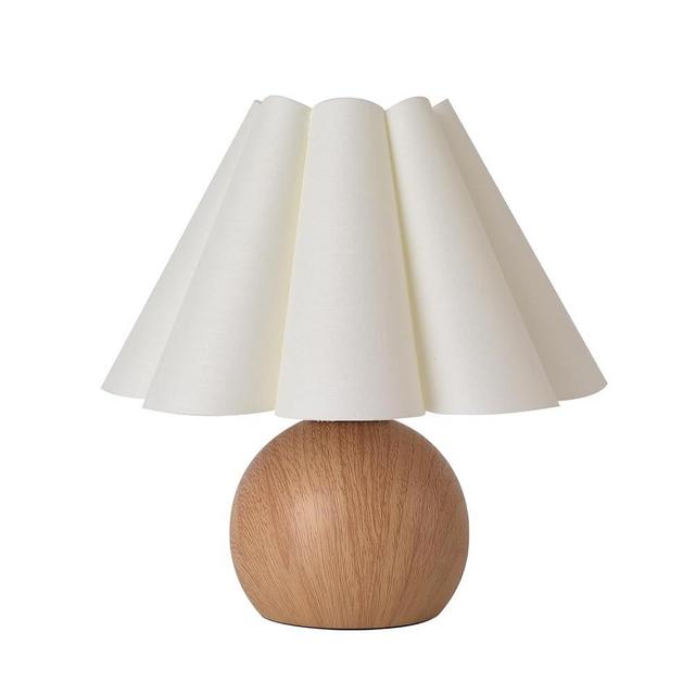 KUNJOULAM Cute Small Table Lamp, Modern Bedside Nightstand Lamp with Fabric Lampshade, Metal Base for Bedroom Home Office Decor (Without Buld)