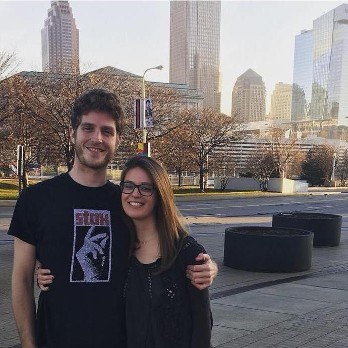 Taken outside the Rock & Roll Hall of Fame during a trip to Cleveland, OH to visit Marianna's friend Lexy (a bridesmaid)!