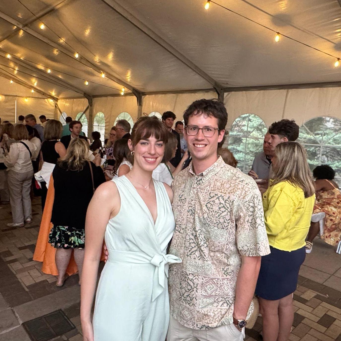 At Grace's graduation from the ND Institute for Social Concerns, she shouted out her "soon to be fiancé" when she walked the stage.