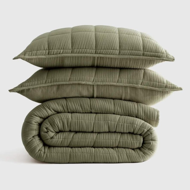 Organic Airy Gauze Box Quilt Set