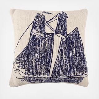 Ship & Wheel Grain Sack Pillow