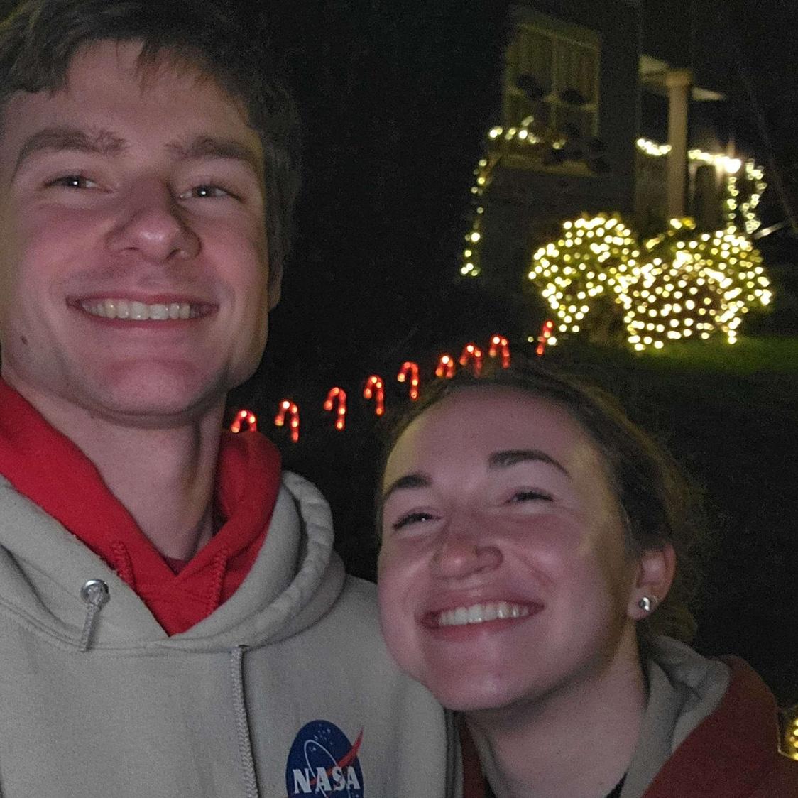 Walking in Newberg to see Christmas Lights