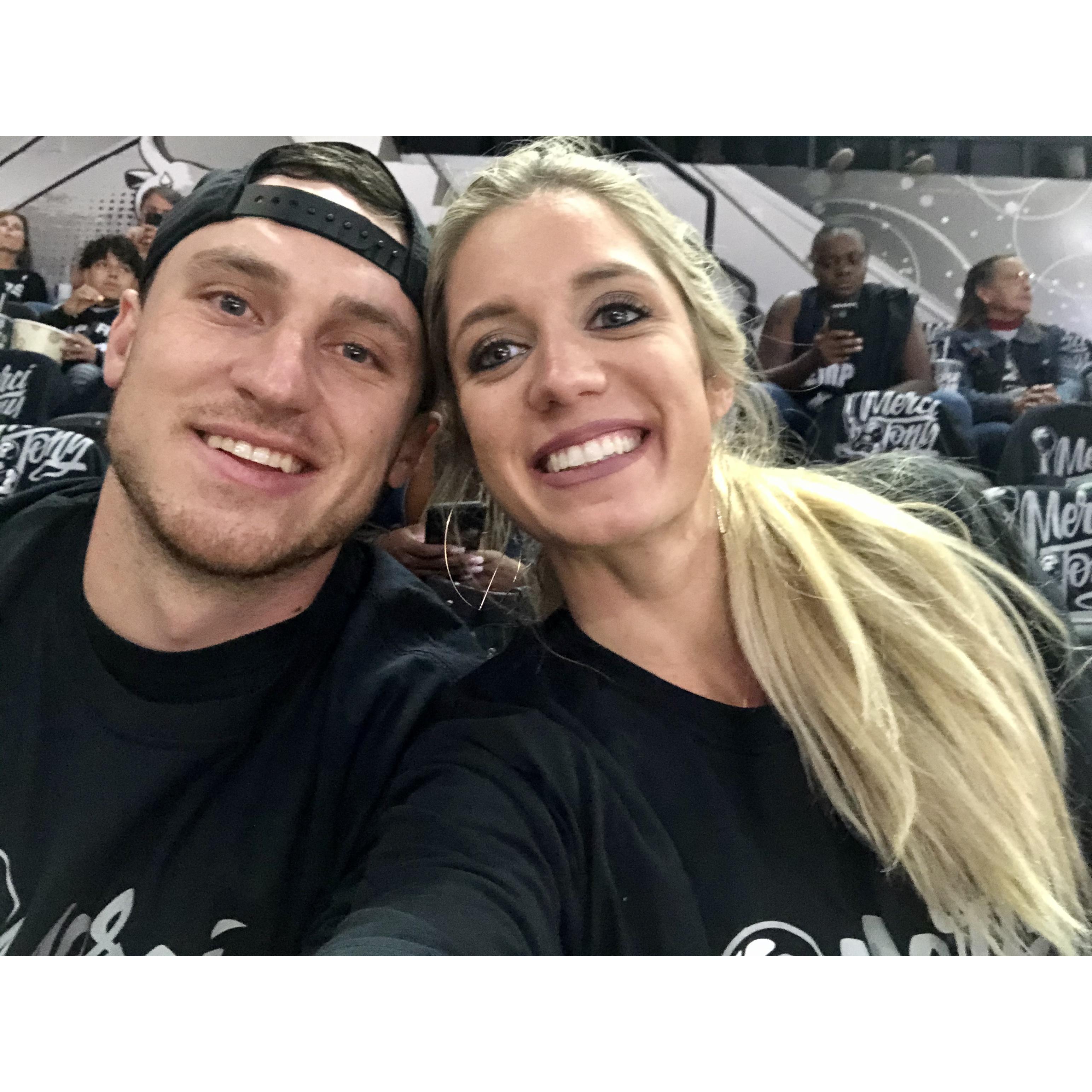 Jessica's first Spurs game