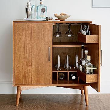 West Elm Mid-Century Bar Cabinet