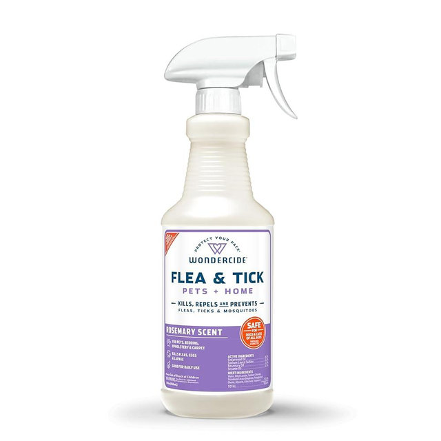 Wondercide - Flea, Tick & Mosquito Spray for Dogs, Cats, and Home - Killer, Control, Prevention, Treatment - with Natural Essential Oils - Pet and Family Safe - Rosemary 16 oz