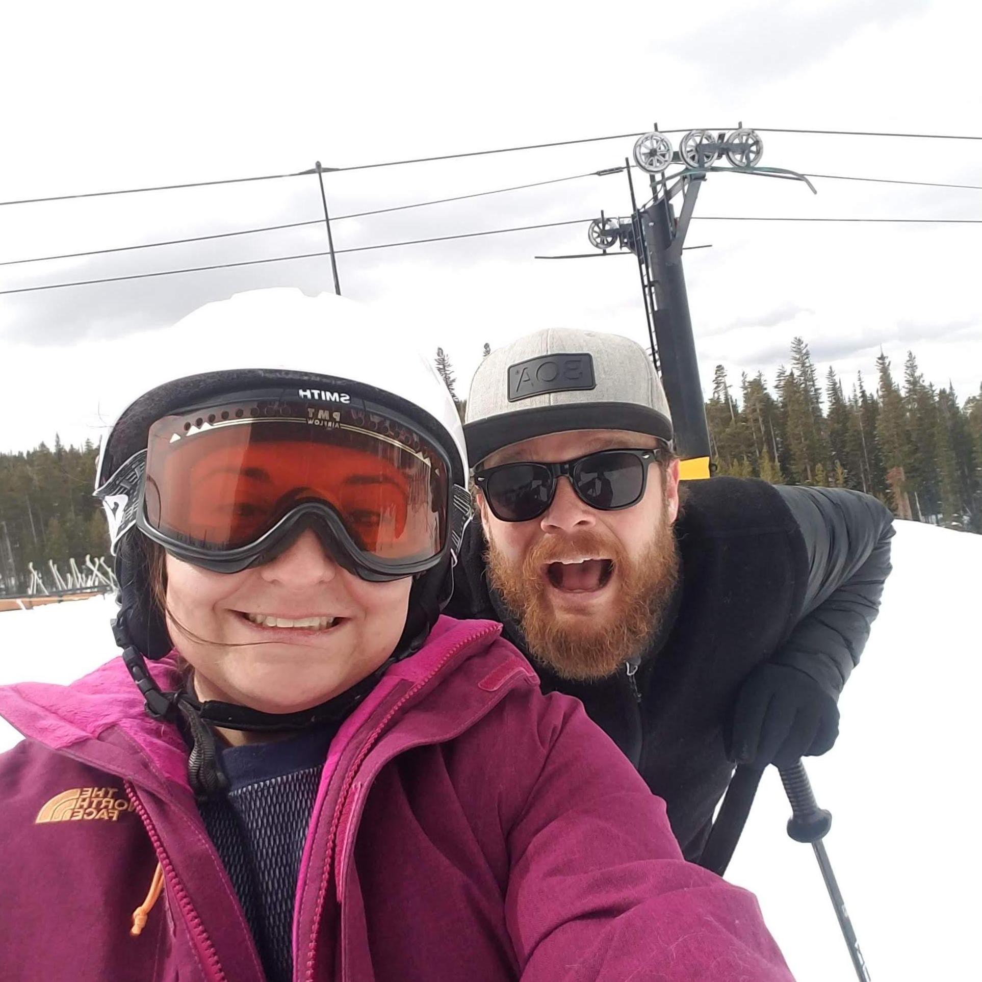 Gaby NOT freaking out on the slopes
