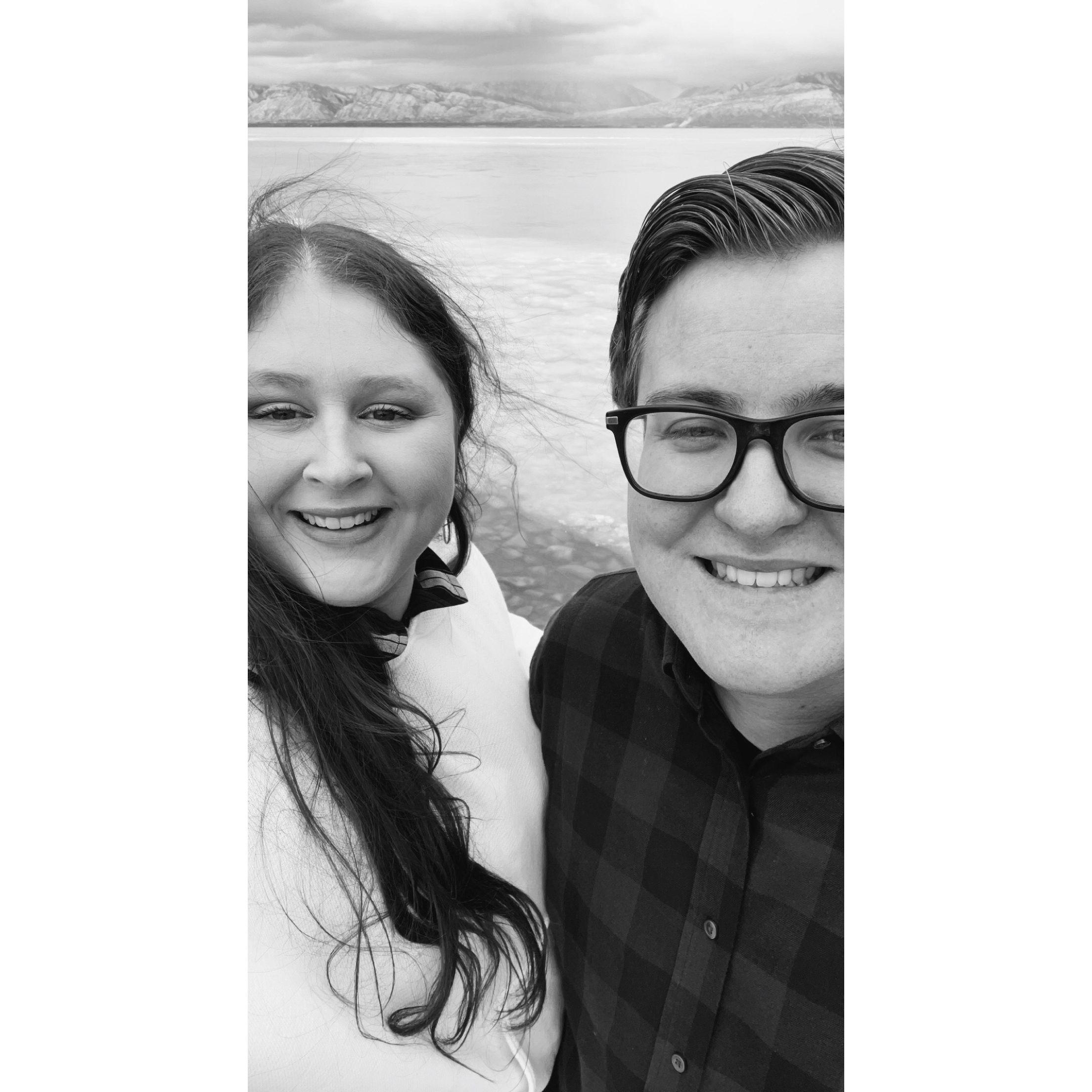 At Utah Lake for Marz family pictures. 12/30/2021