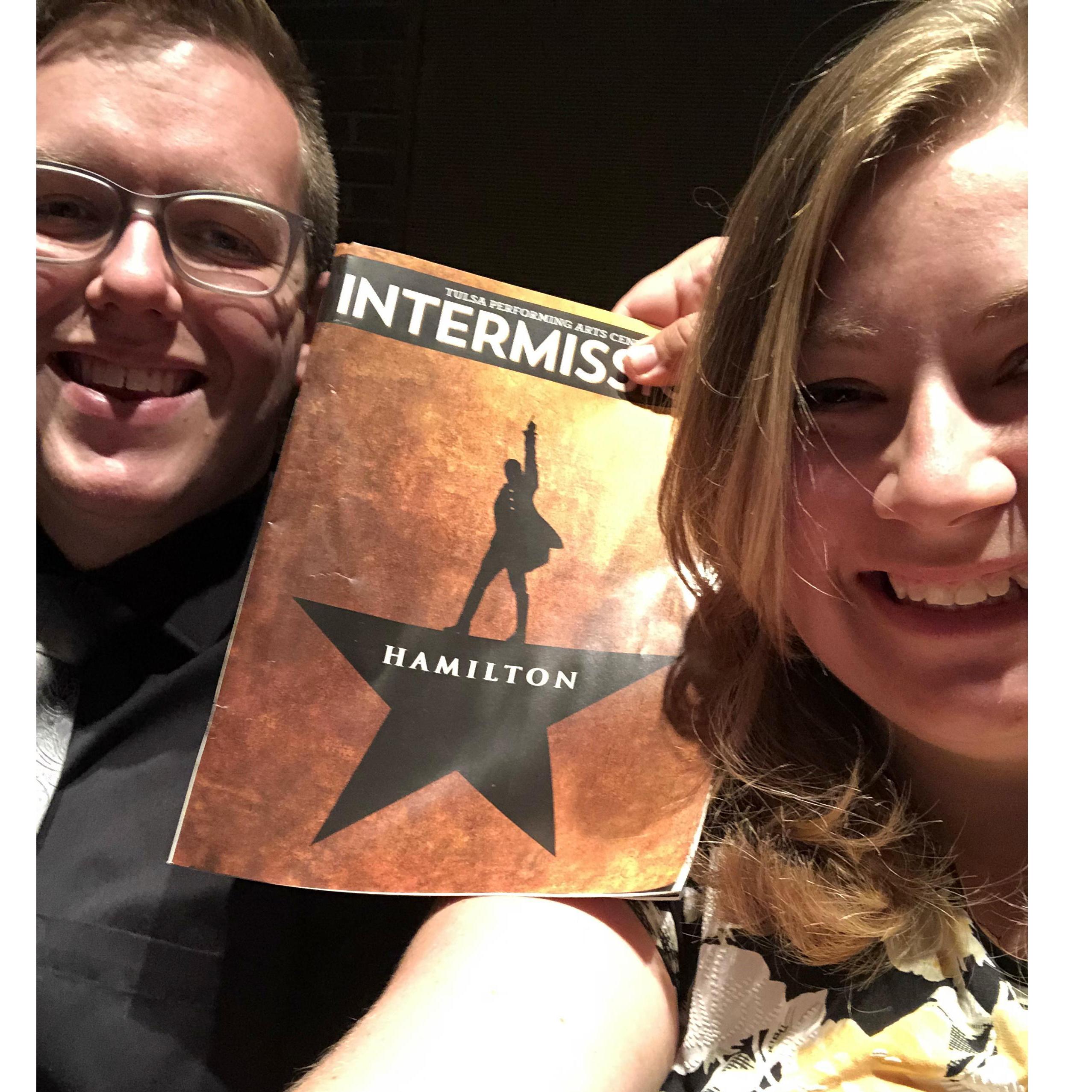 Alexander Hamilton! Listen to the Soundtrack before seeing it live, it definitely helps you follow along better!