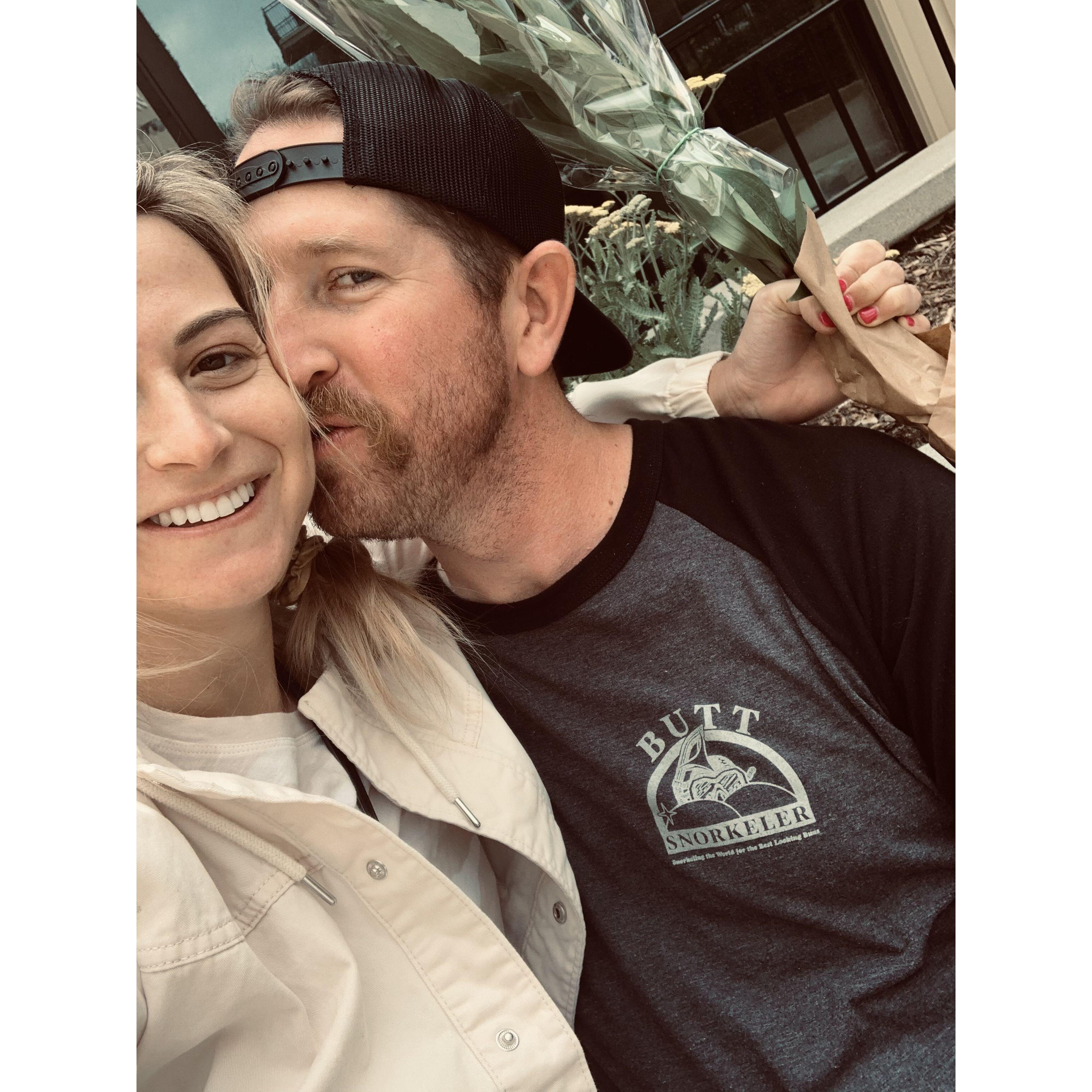 One of our first photos together 2021