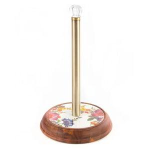 MacKenzie-Childs White Flower Market Wood Paper Towel Holder | Dillard's