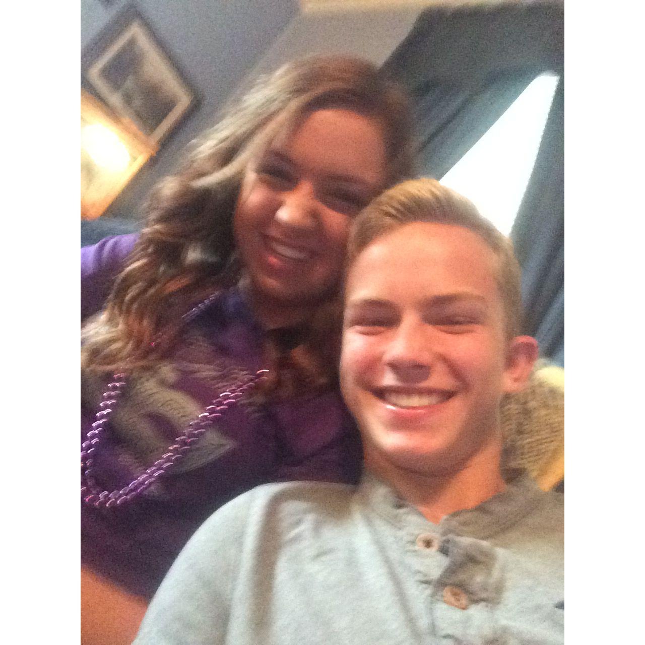One of out first pictures together ever! Brooklyn just had her wisdom teeth removed, and Seth came to visit.