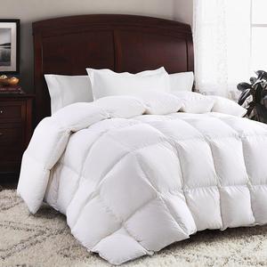 ROSECOSE® - ROSECOSE Luxurious Goose Down Comforter King Size Duvet Insert All Seasons Solid White Hypo-allergenic 1200 Thread Count 750+ Fill Power 100% Cotton Shell Down Proof With Tabs (King, White)