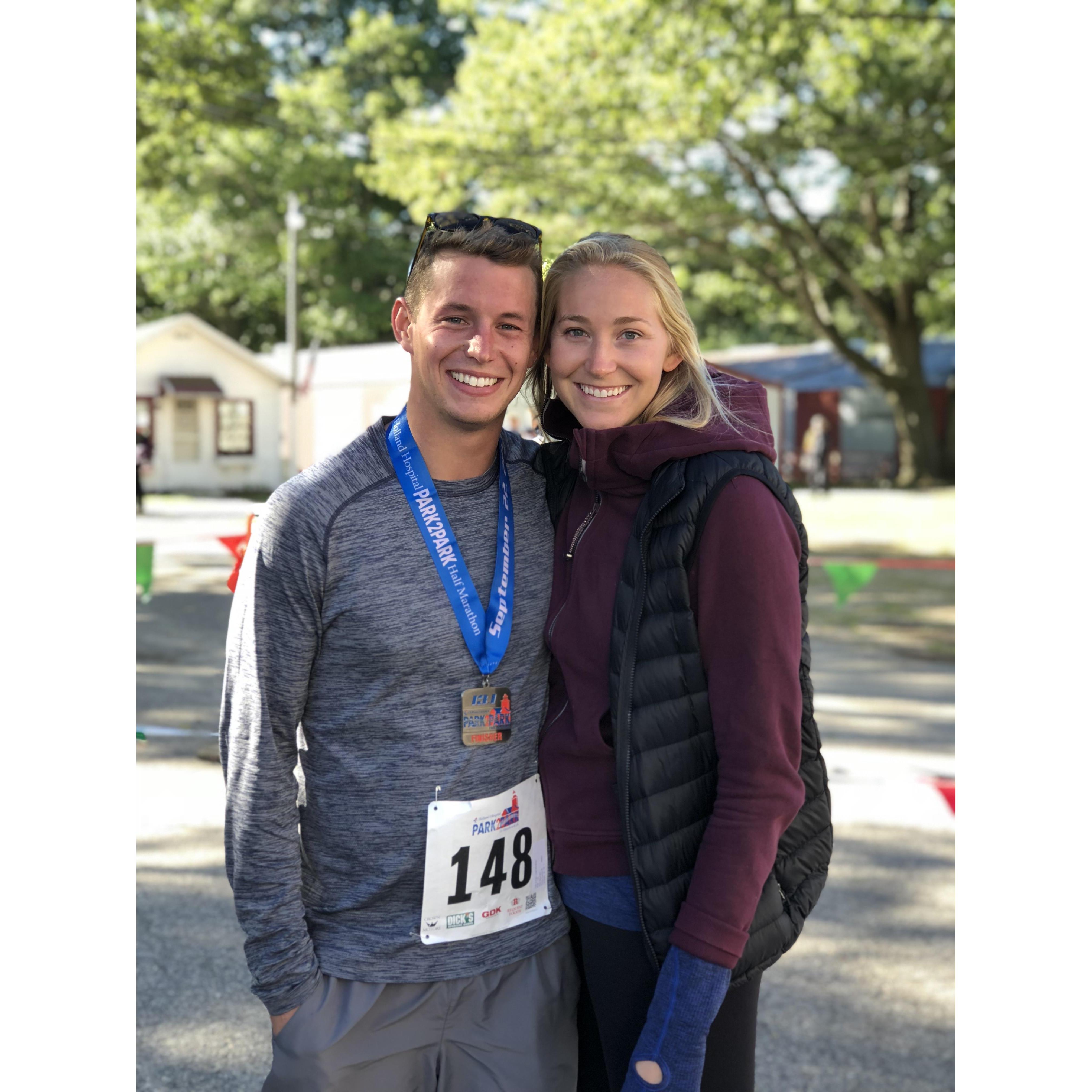 post alex running the Park to Park Half Marathon
