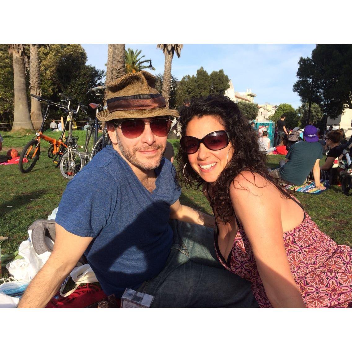 Sunny day in Dolores Park, SF.