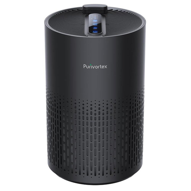 Purivortex Air Purifiers for Home, Quiet HEPA Air Filter for Pollen, Smoke, Dust, Pet Dander, Odor, Hair, Covers Up to 880 Sq Ft (Model: PX500 Black with Fragrance Sponge)