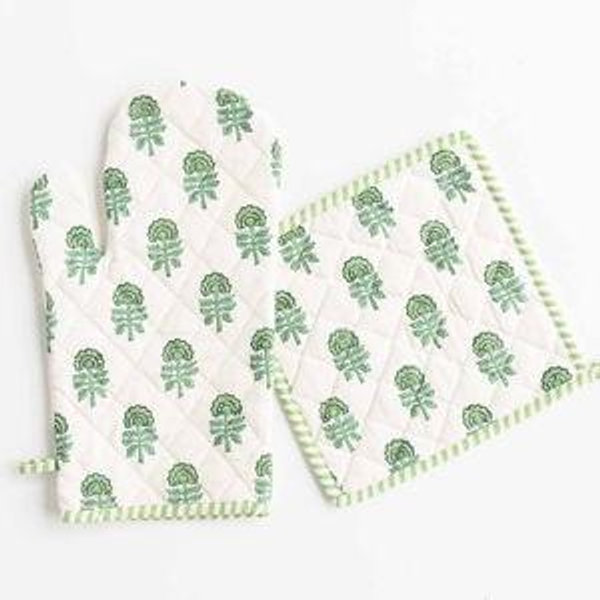 Block Print Oven Mitt Sets