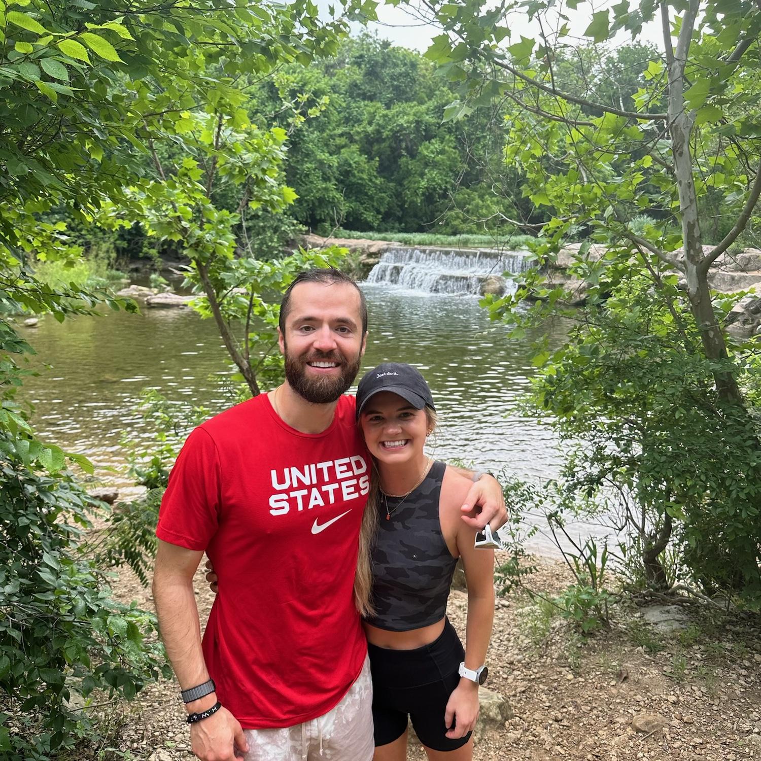 Running with “the ladies” in Austin, TX. Check out the spider on Baileys boob!