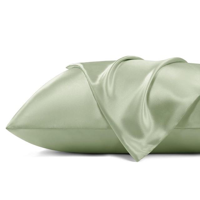 Bedsure Satin Pillowcase for Hair and Skin - Sage Green Zipper Pillow Cases King Size Set of 2, Similar to Silk Pillow Cases, Silky & Super Soft Pillow Covers, Gifts for Her or Him, 20x36 Inches