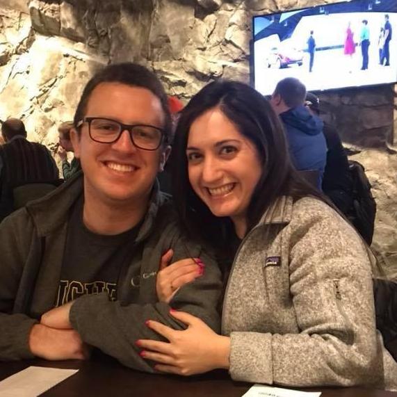 Eric and Katey enjoying drinks at Founders in Detroit.