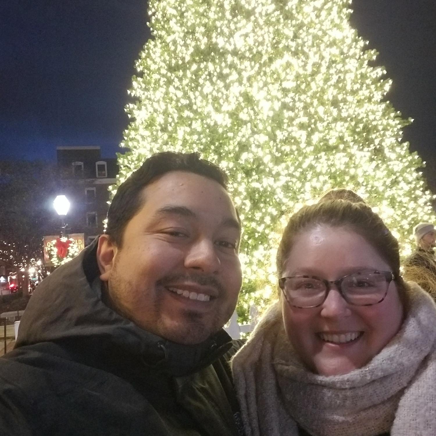 Our first anniversary in Old Town Alexandria, November 2021
