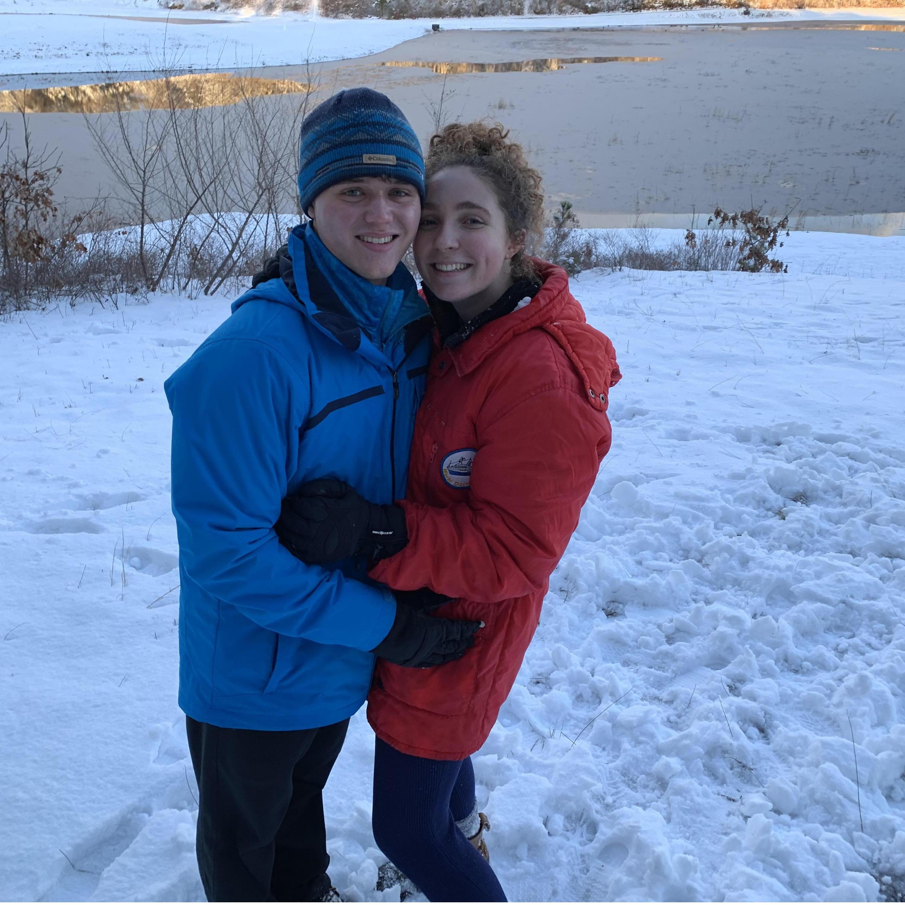 Taken by Grace Merryman right after an intense snowball fight at Anna's family's house in Cape Cod