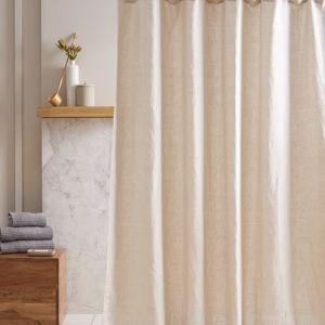 European Linen Shower Curtain | Quince in Beige