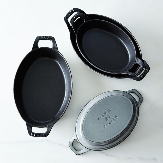 Staub Oval Roasting Dishes (Black Matte)