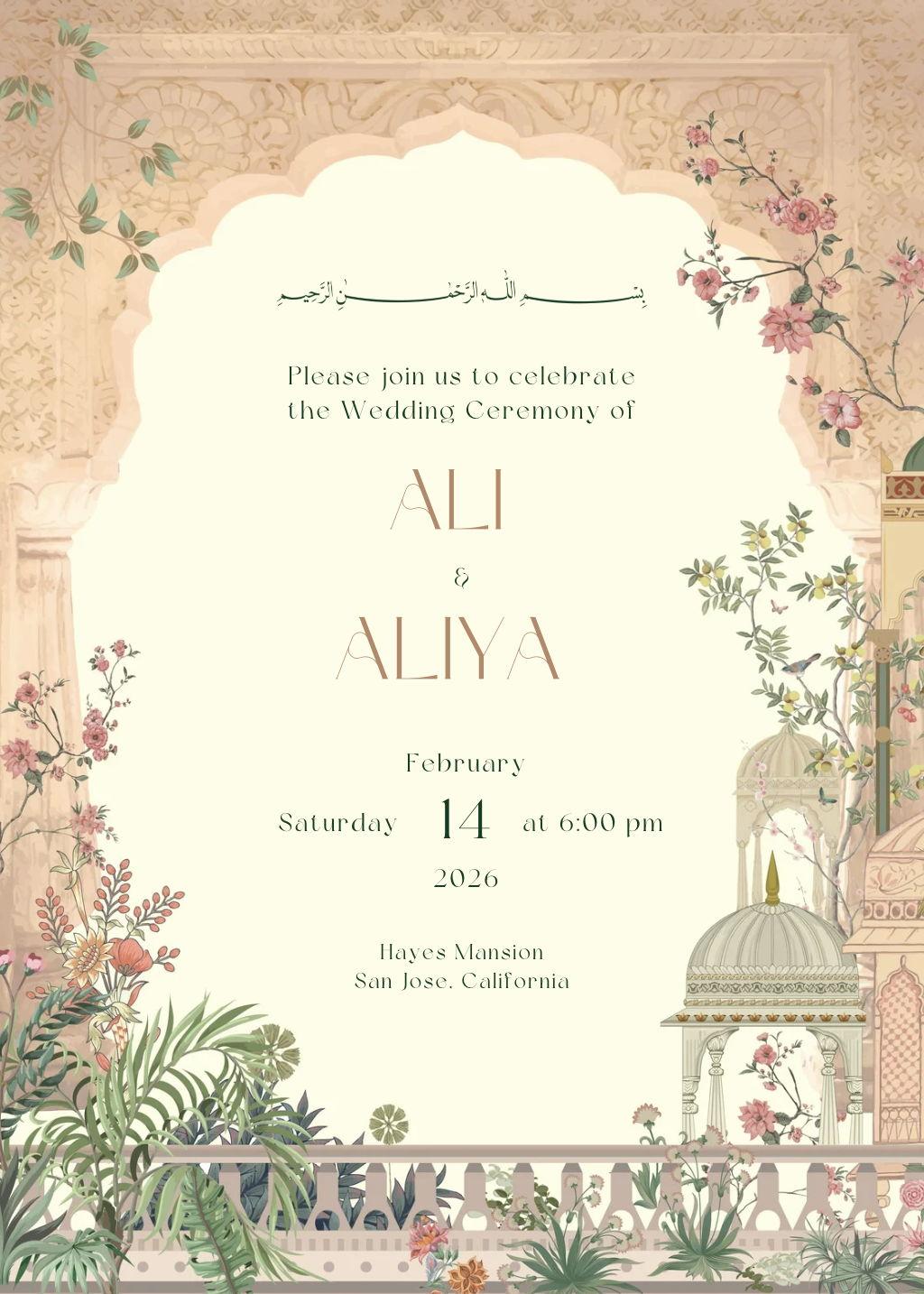 The Wedding Website of Ali Syed and Aliya .