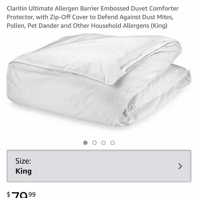 Claritin Ultimate Allergen Barrier Embossed Duvet Comforter Protector