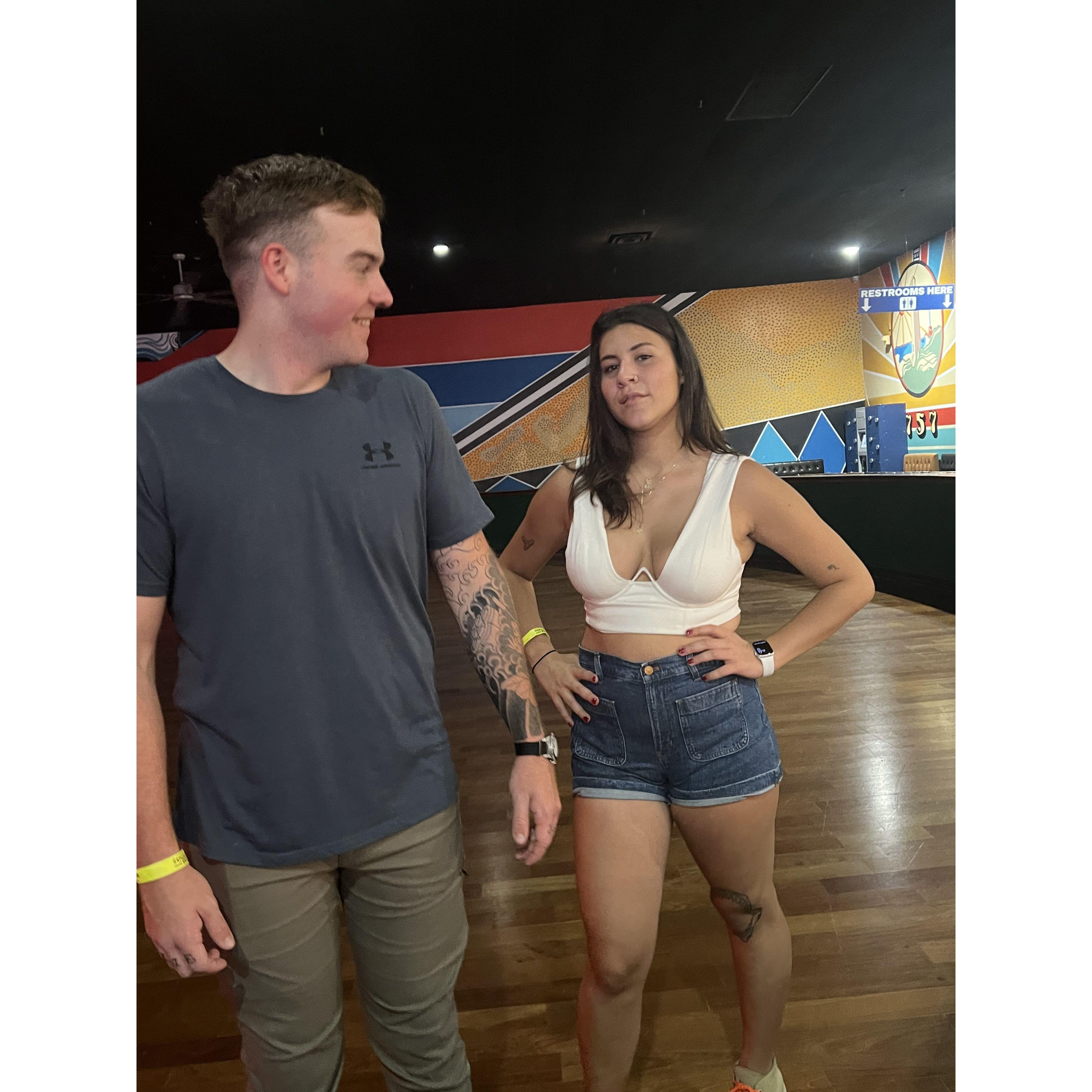 Rollerskating for Carolina's 22nd birthday (Jake was not a fan.)