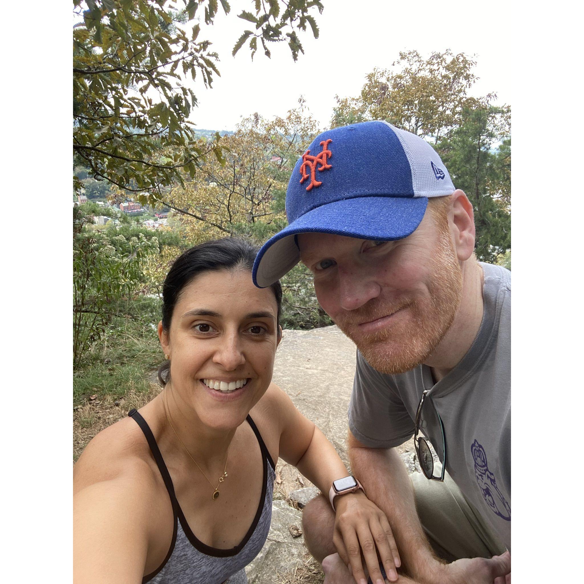 Hiking near Harper's Ferry.