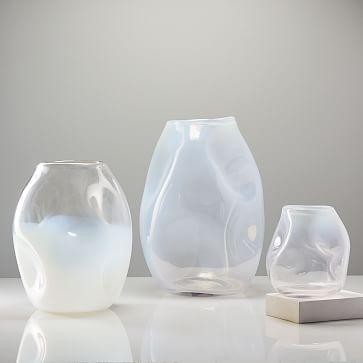 Frosted Pinched Glass Vase (Medium)